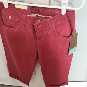 Sonoma Women's Red Modern Capri